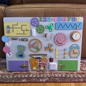 Colorful Sensory Activity Board for Kids